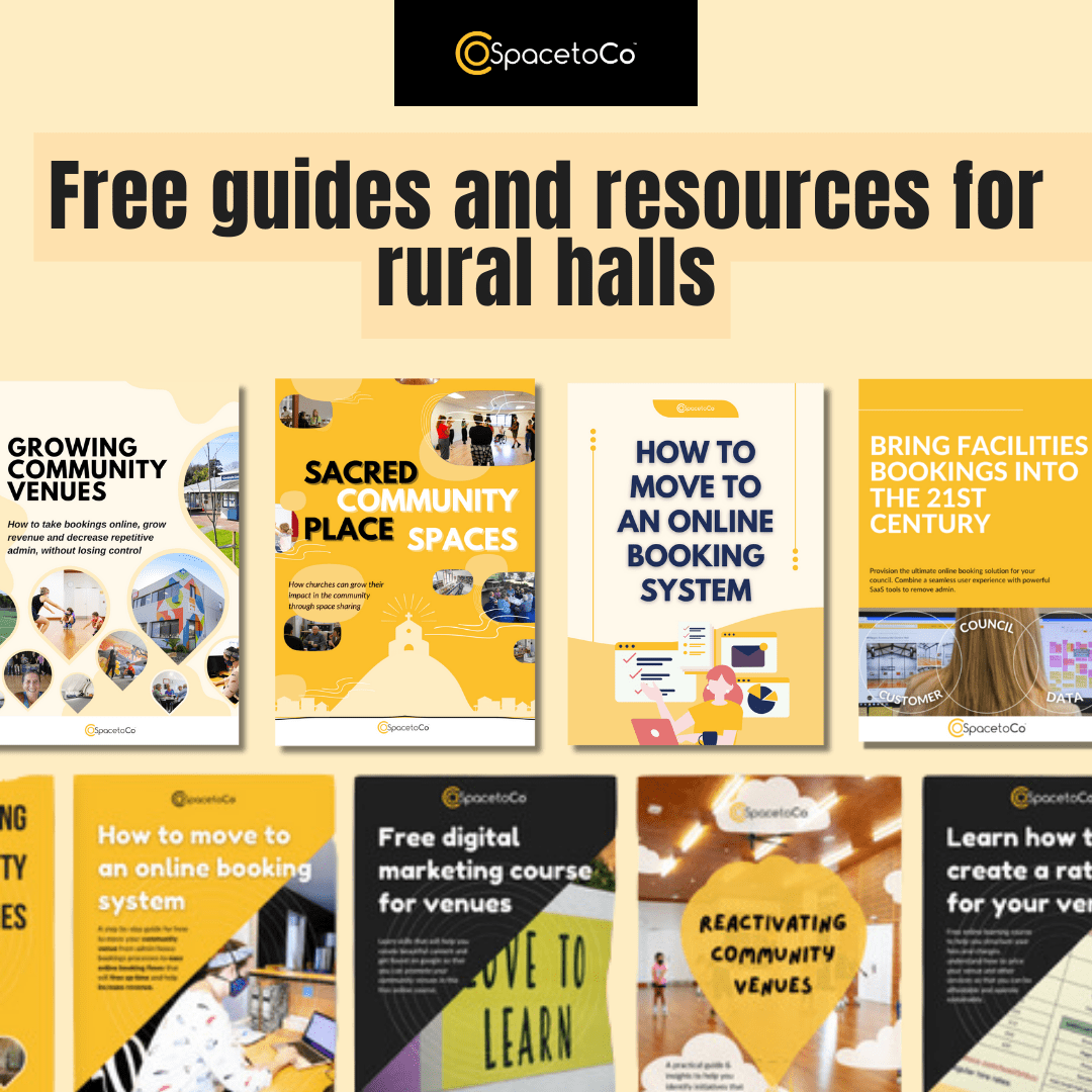 Free guides, training, tools and resources for rural halls